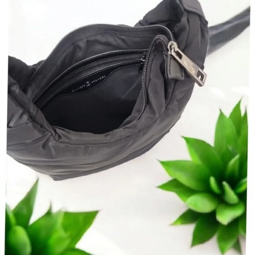 Chinese Laundry Hobo Bag Quilted Padded‎ Shoulder Bag Everyday Carry Black